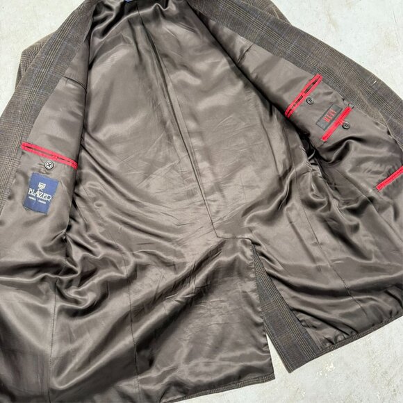 Coppley Wool Cotton Corduroy Blazer Check Sport Coat Brown 42T - Picture 6 of 9